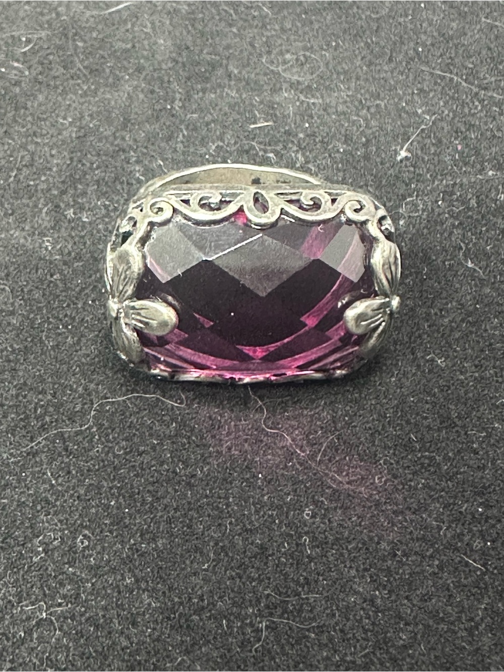 Silpada Berry-Licious R2306 Sterling Silver Pink Glass Ring Size 5